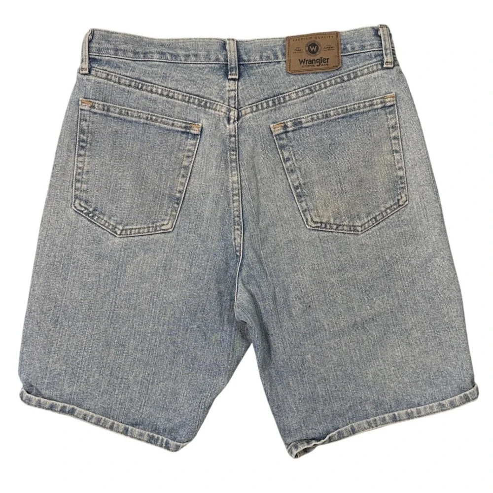 Wrangler Denim Shorts Mens Light Wash 34 Blue Cotton Casual Workwear Jorts